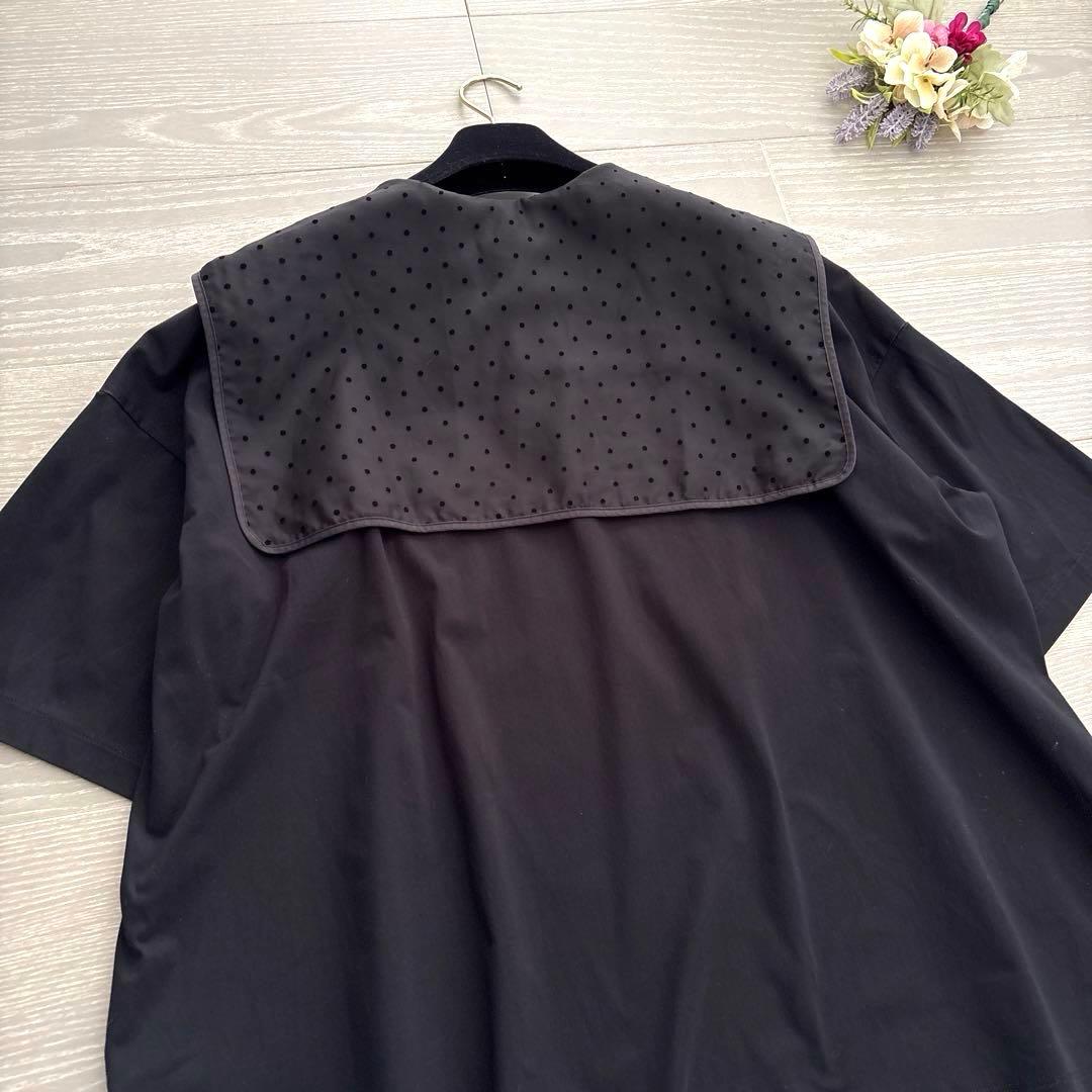 【美品✴︎】yori ヨリ フロッキードットカラーTシャツ