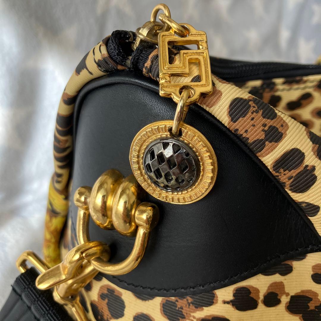 【GIANNI VERSACE】レオパード柄 ボストンバック