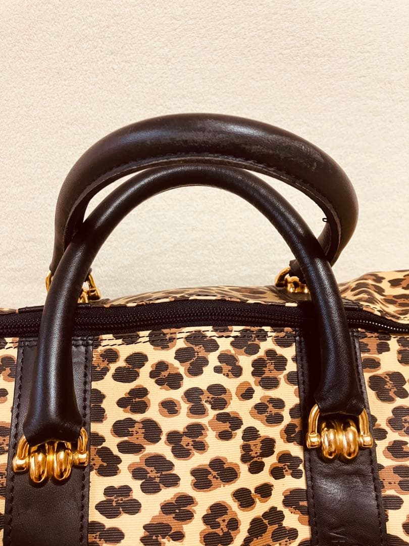 【GIANNI VERSACE】レオパード柄 ボストンバック