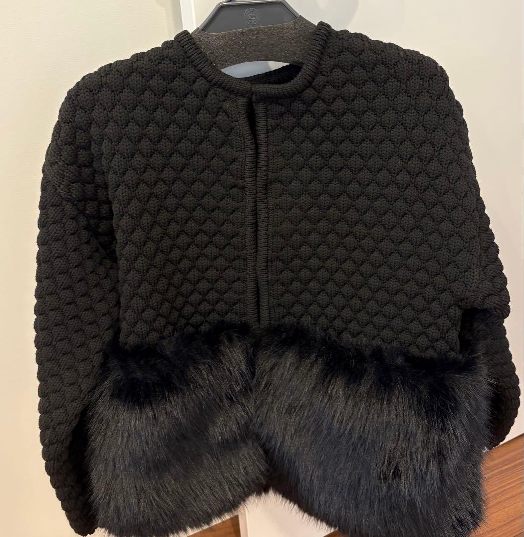 maison de Dolce. ファーリーニット BLACK