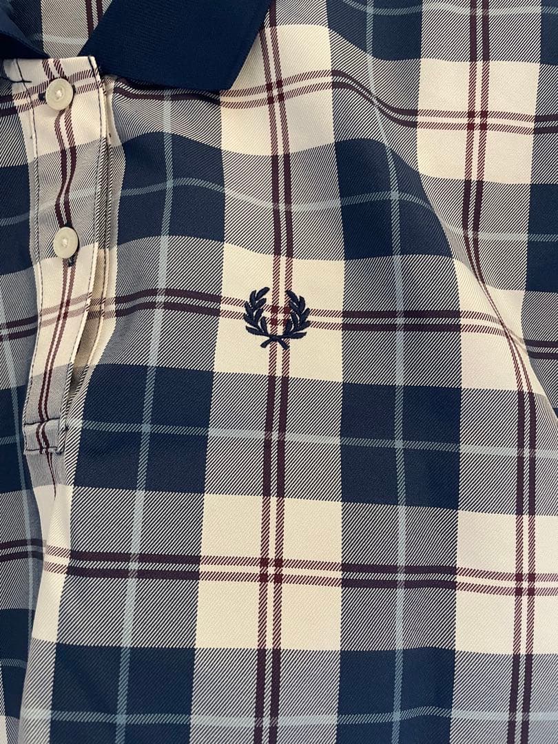 FRED PERRY TARTAN SHIRT ネイビー 半袖