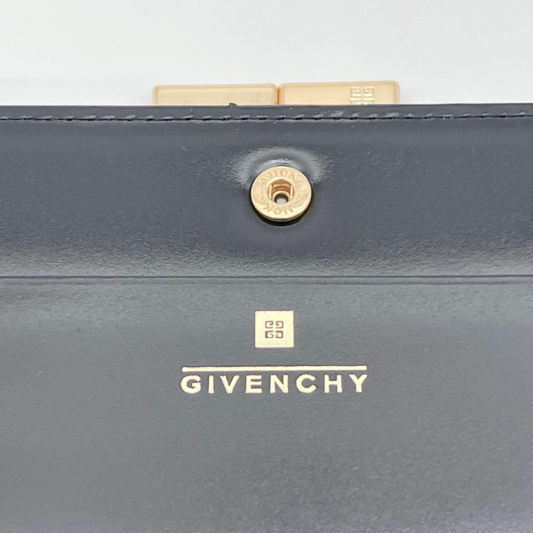 【外観美品】ジバンシー GIVENCHY ヴィンテージ　折り財布　総柄　ガマ口
