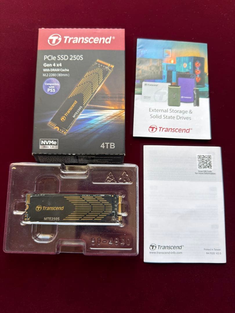 【値下げ】トランセンド MTE250S 4TB m.2 SSD