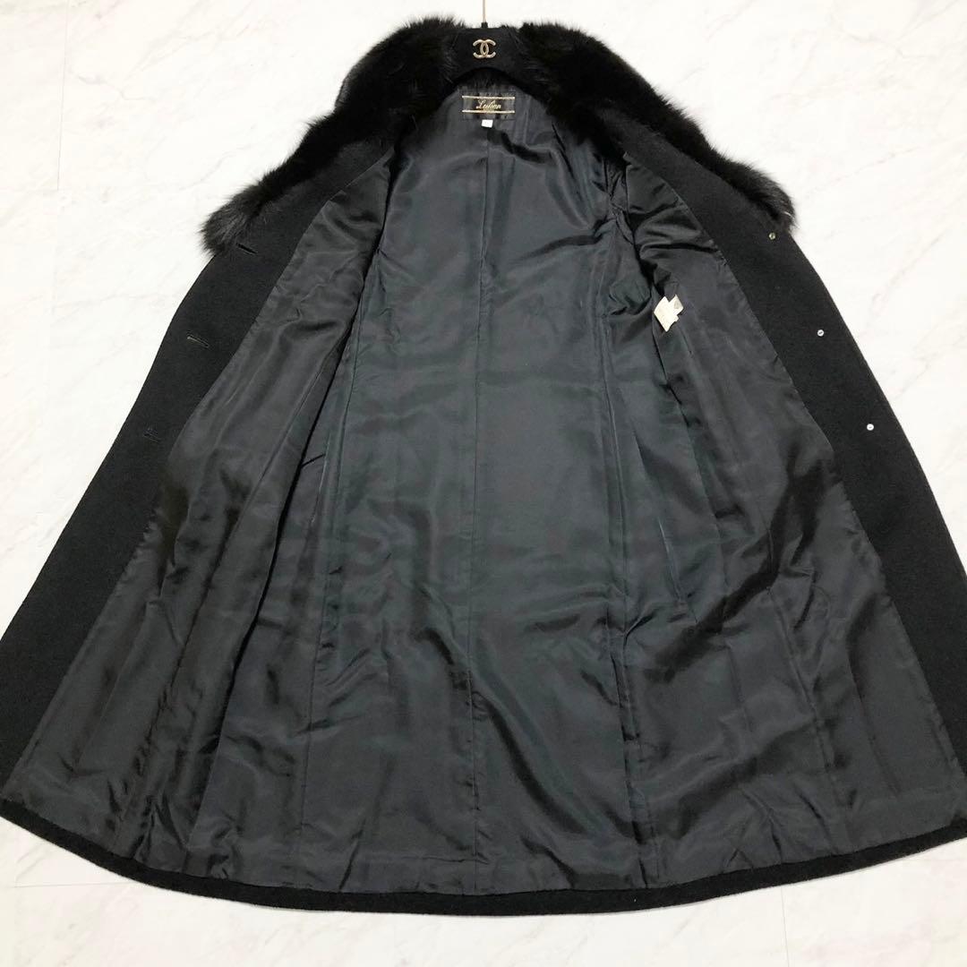 大きいサイズ❤️XL レリアン　ロングコート　ファー　ブラック　13号　LL