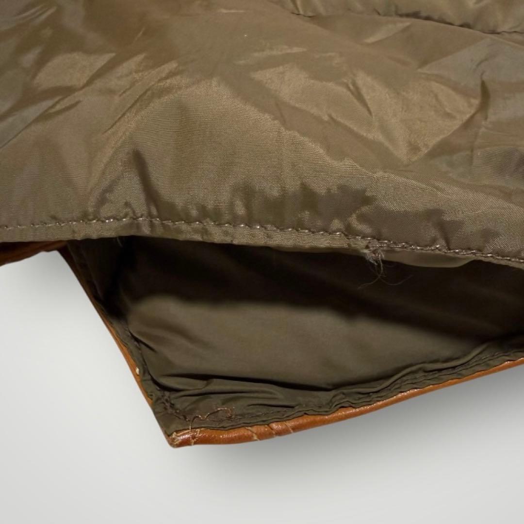 Schott レザー×ムートン ダウンベスト 70年代 80年代 ビンテージ