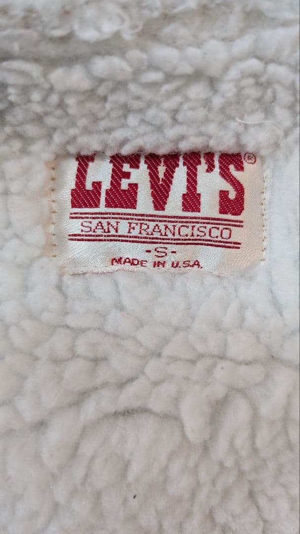 USA製 Levis リーバイス 60606 ボア ベスト デニム 白タブ S