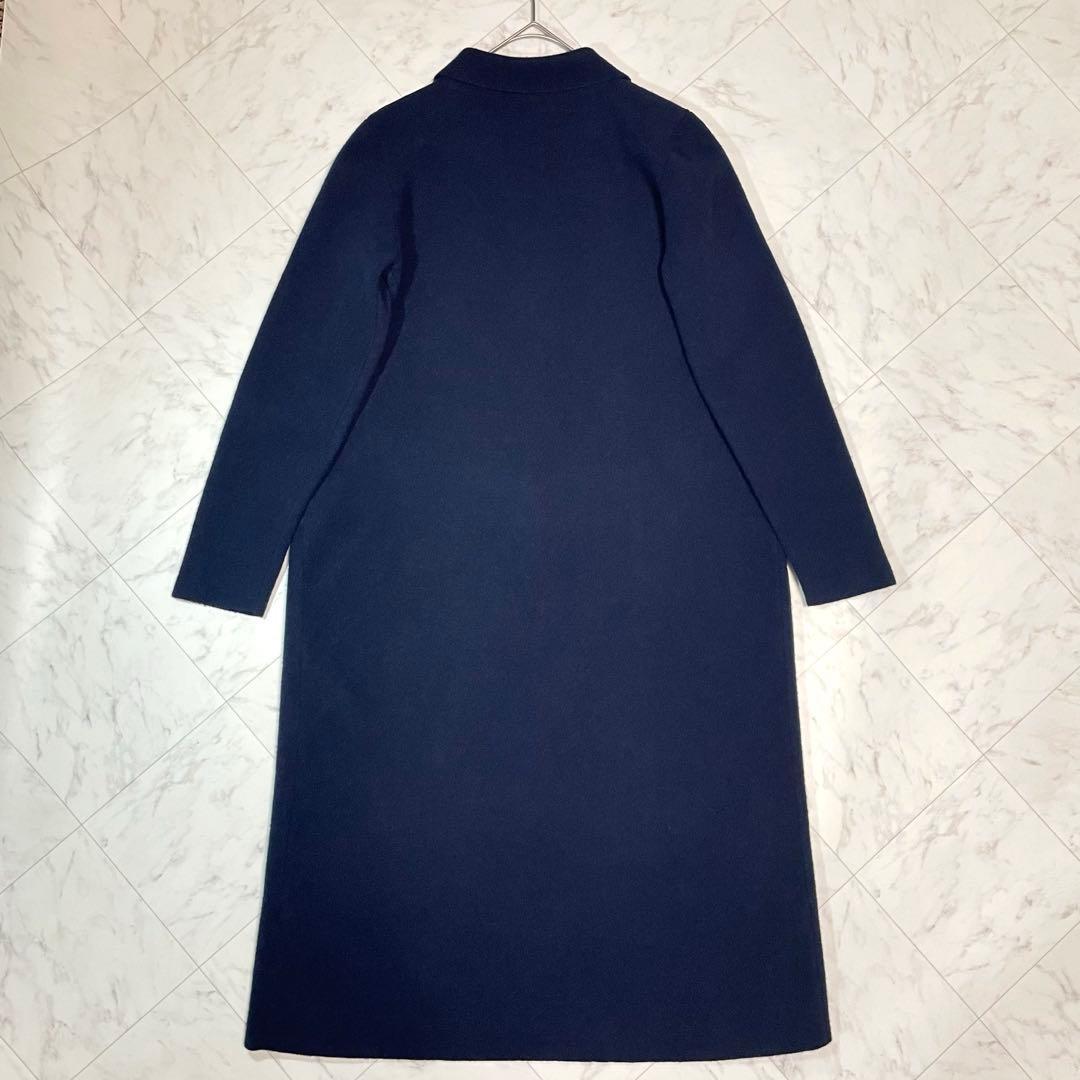roberto collina リバーコート ウール ロングコート ネイビー S