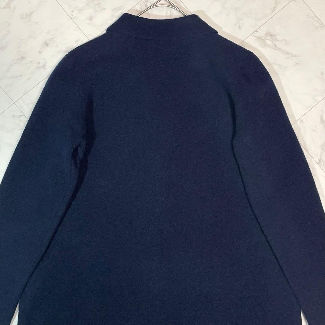 roberto collina リバーコート ウール ロングコート ネイビー S