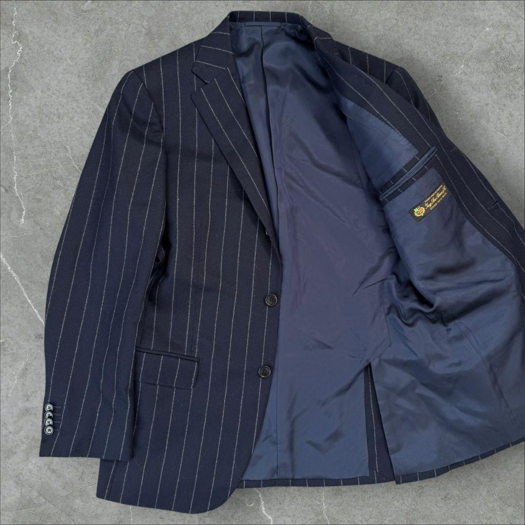 BEAMS F × Lolo piana フランネルジャケット ネイビー