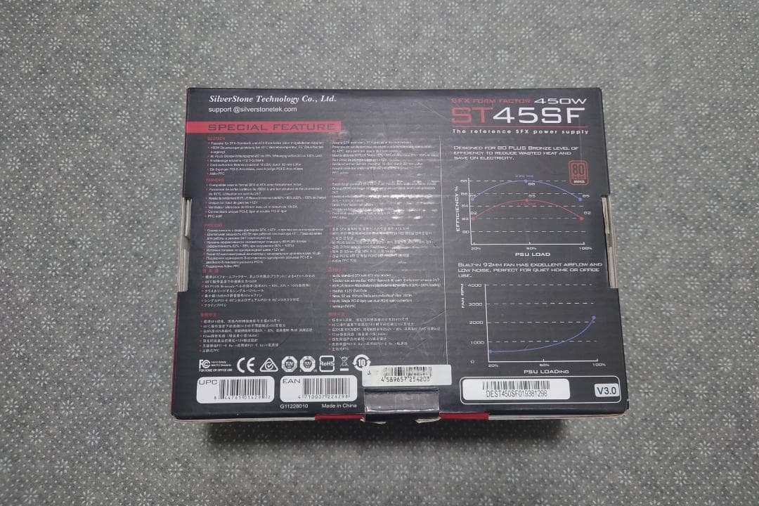 SilverStone ST450SF 450W SFX 電源ユニット V3.0