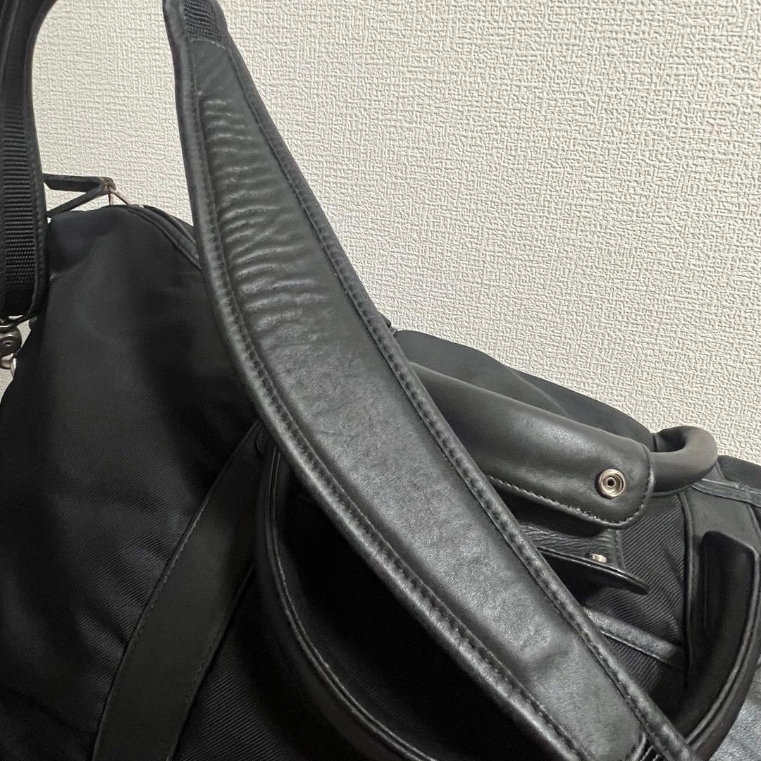 美品 COACH ボストンバッグ メンズ 5497 コーチ レザー ナイロン