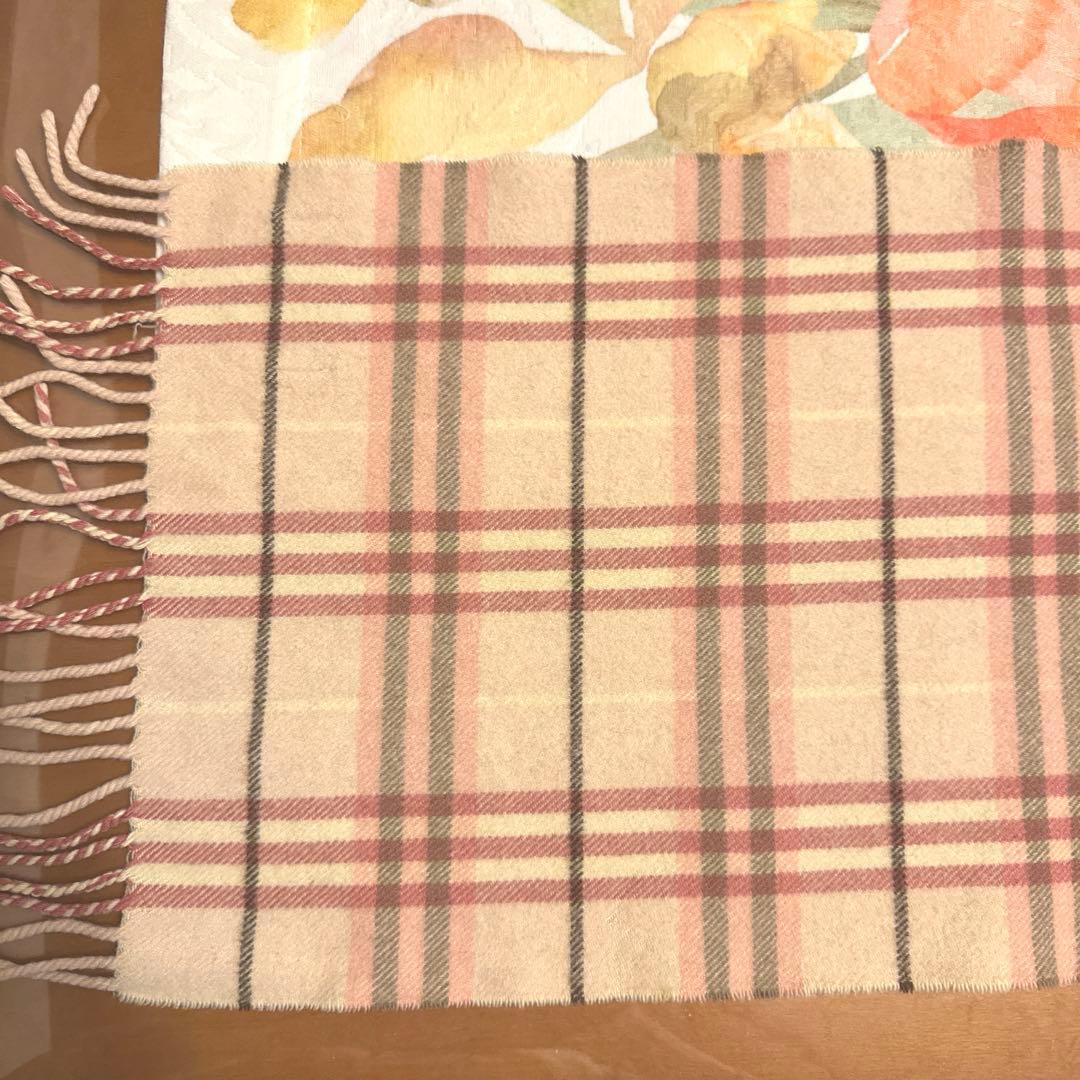 希少カラー　BURBERRY　バーバリー　ノバチェック　カシミヤ　マフラー