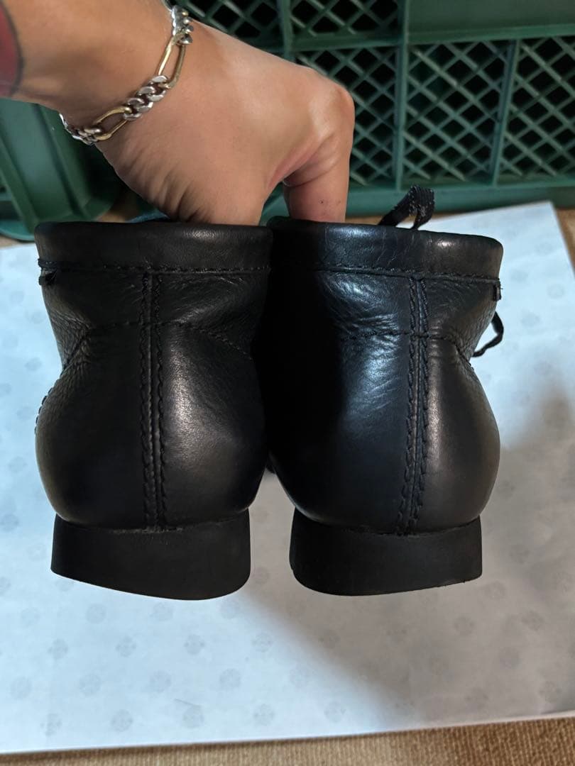 CLARKS WALLABEE GORE-TEX 黒 ワラビー シボ革 ミドル