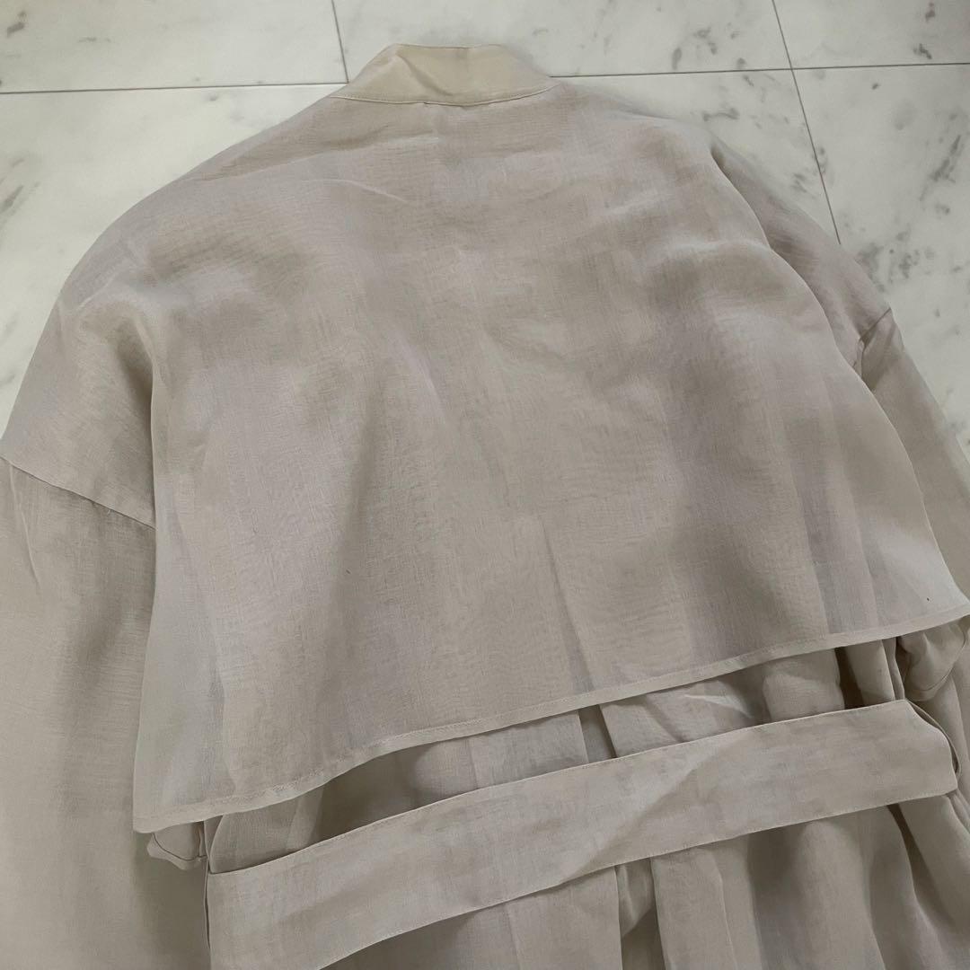 美品✨エブール オーガンジー シースルー シアー トレンチコート