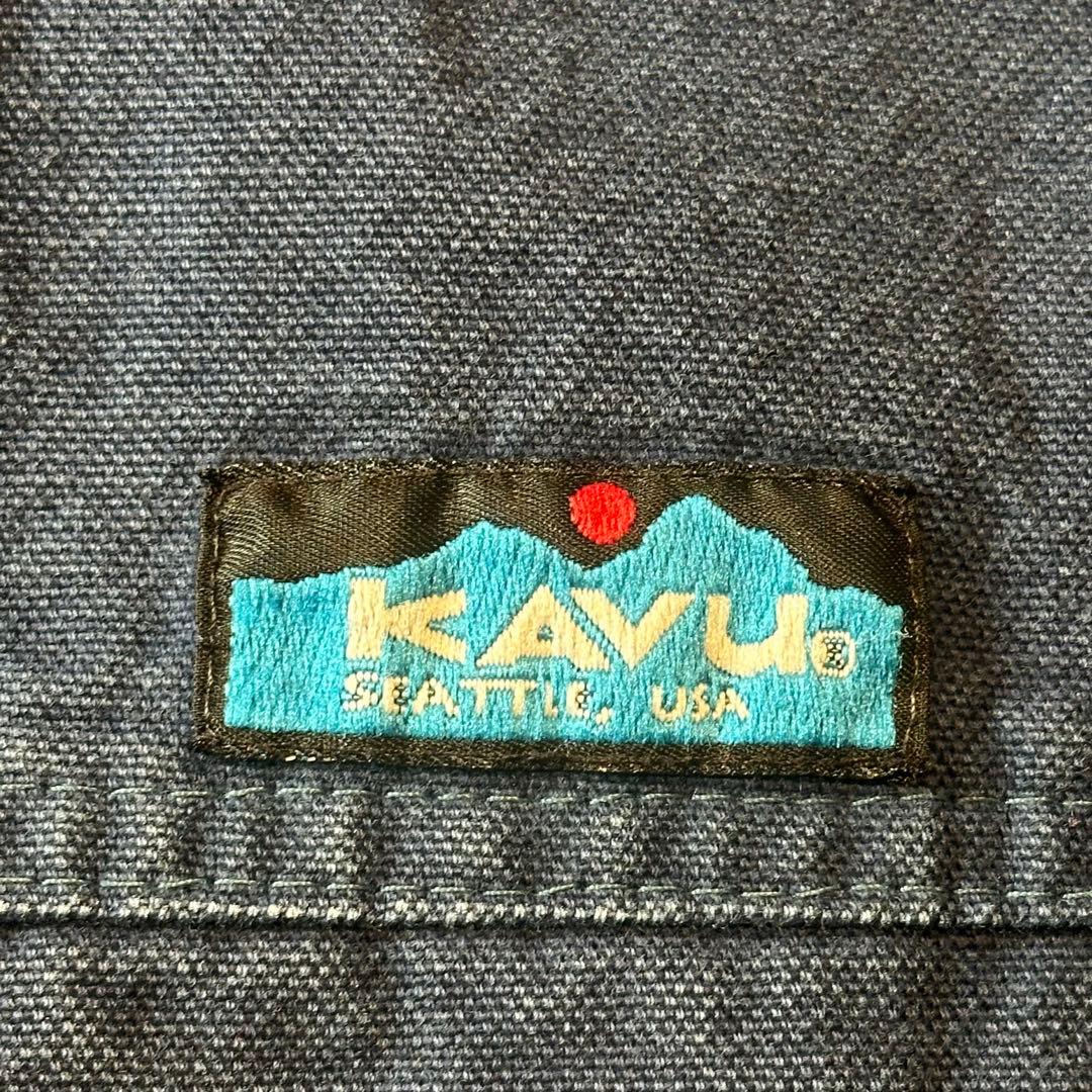 90sUSA製 KAVU ダックベスト ネイビー 裏地フリース