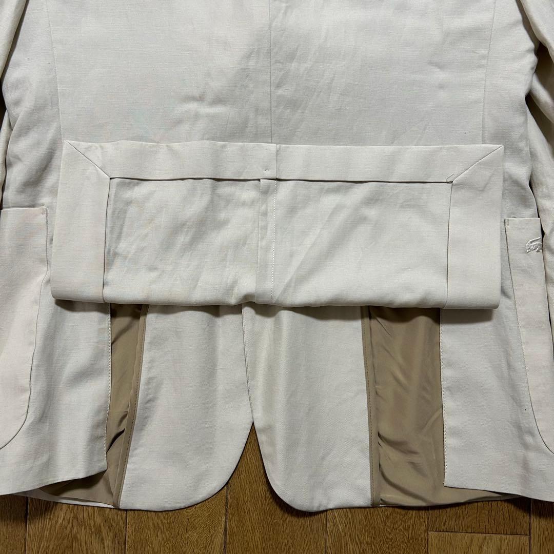 ラコステ　LACOSTE リネン混 スリムフィット テーラードジャケット L