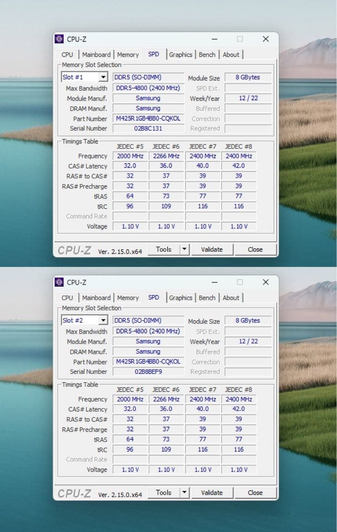 ★動作確認済み★ノートPCメモリ★DDR5-4800 8GBx2 (16GB)