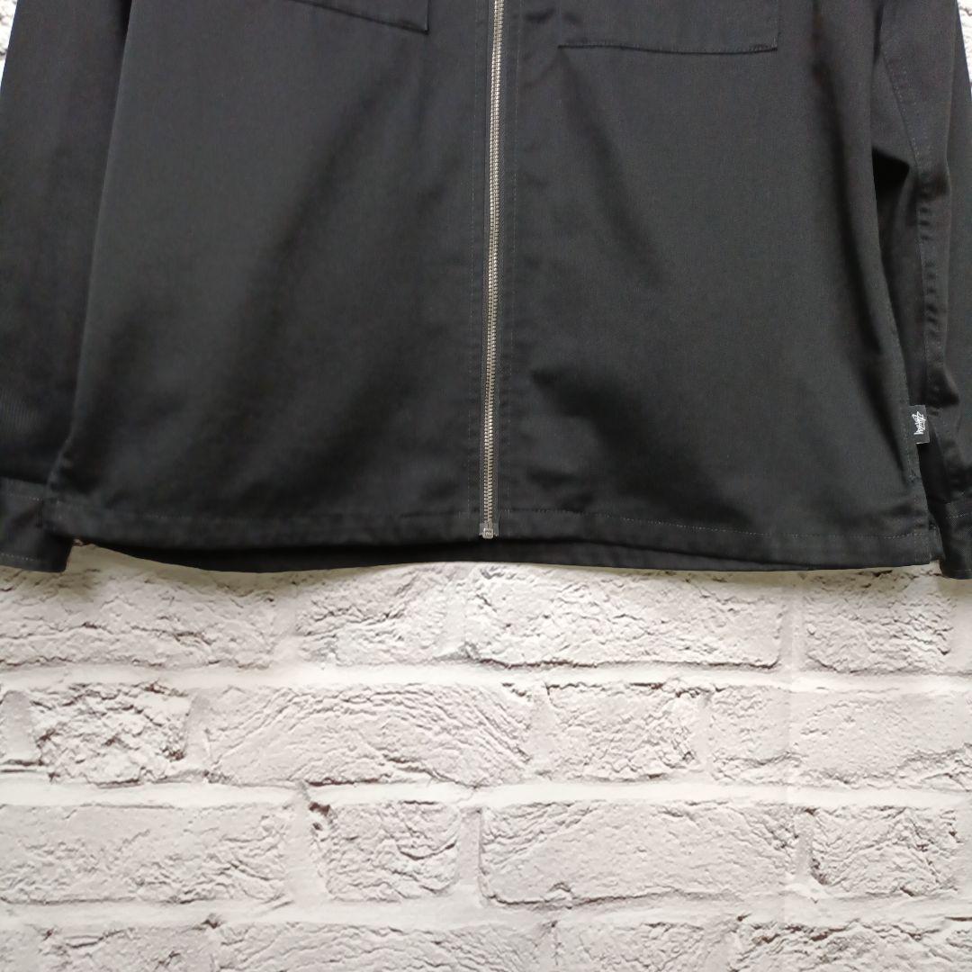 極美品■STUSSY フルジップ ブルゾン ブラック コットンジャケット