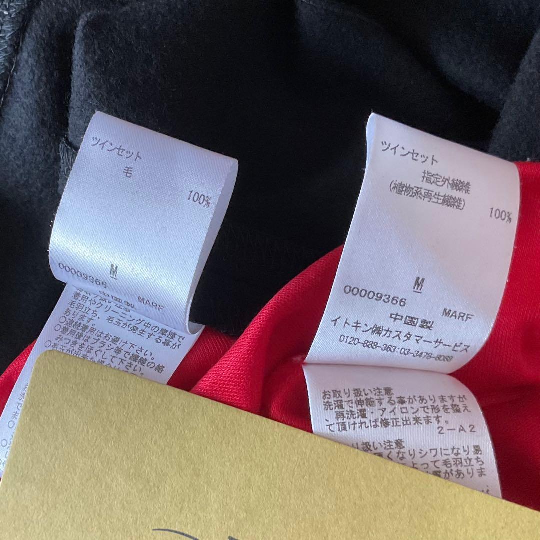 ★シビラ★カットワークワンピース　黒と赤ツインセット　ウール　M タグ付き新品