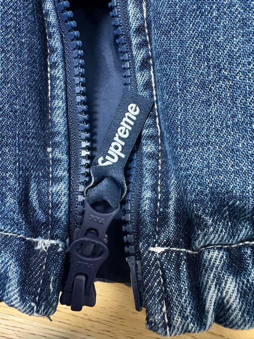 Supreme NIKE Denim Puffer Vest サイズS