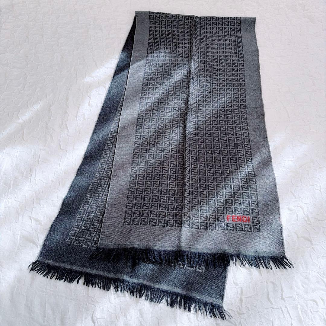 【フェンディ】美品✨人気 ズッカ柄 マフラー ストール 総柄 おしゃれ