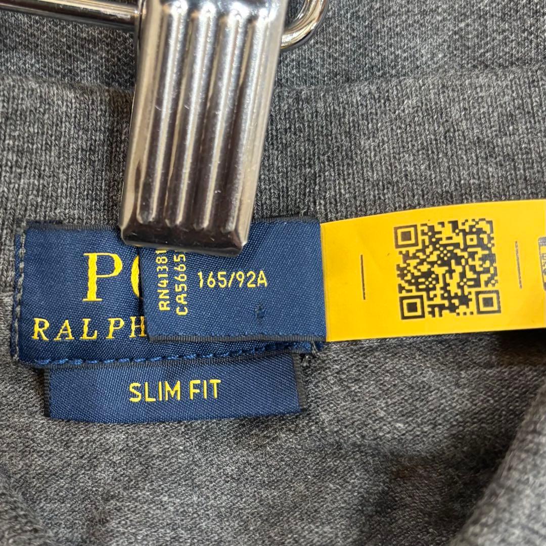 美品 POLO RALPH LAUREN ポニー刺繍 ポロシャツ グレー
