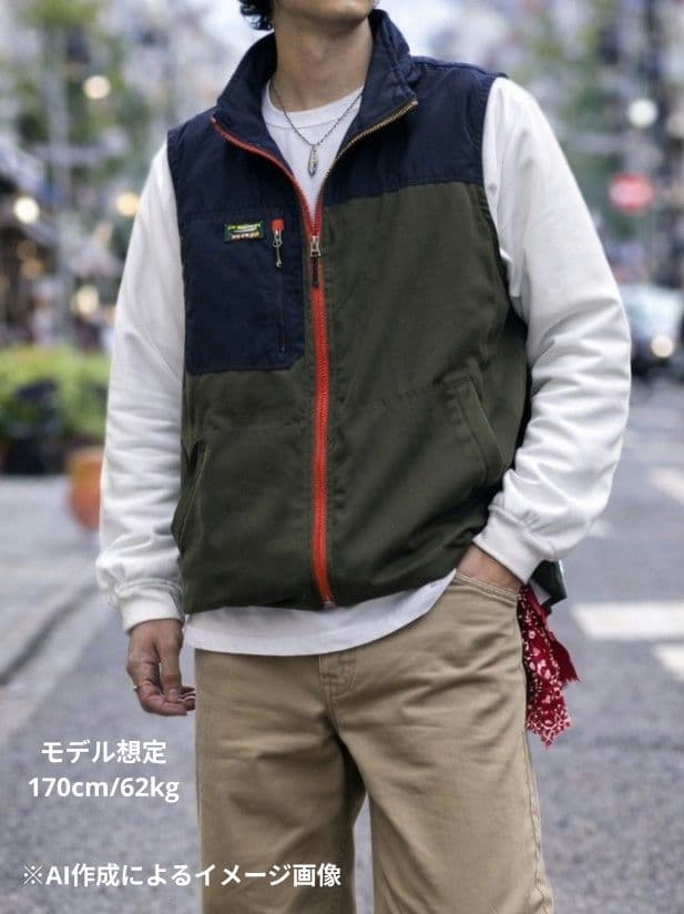 エイジ 2010’s L.L.Bean ナイロンベスト XL 好配色