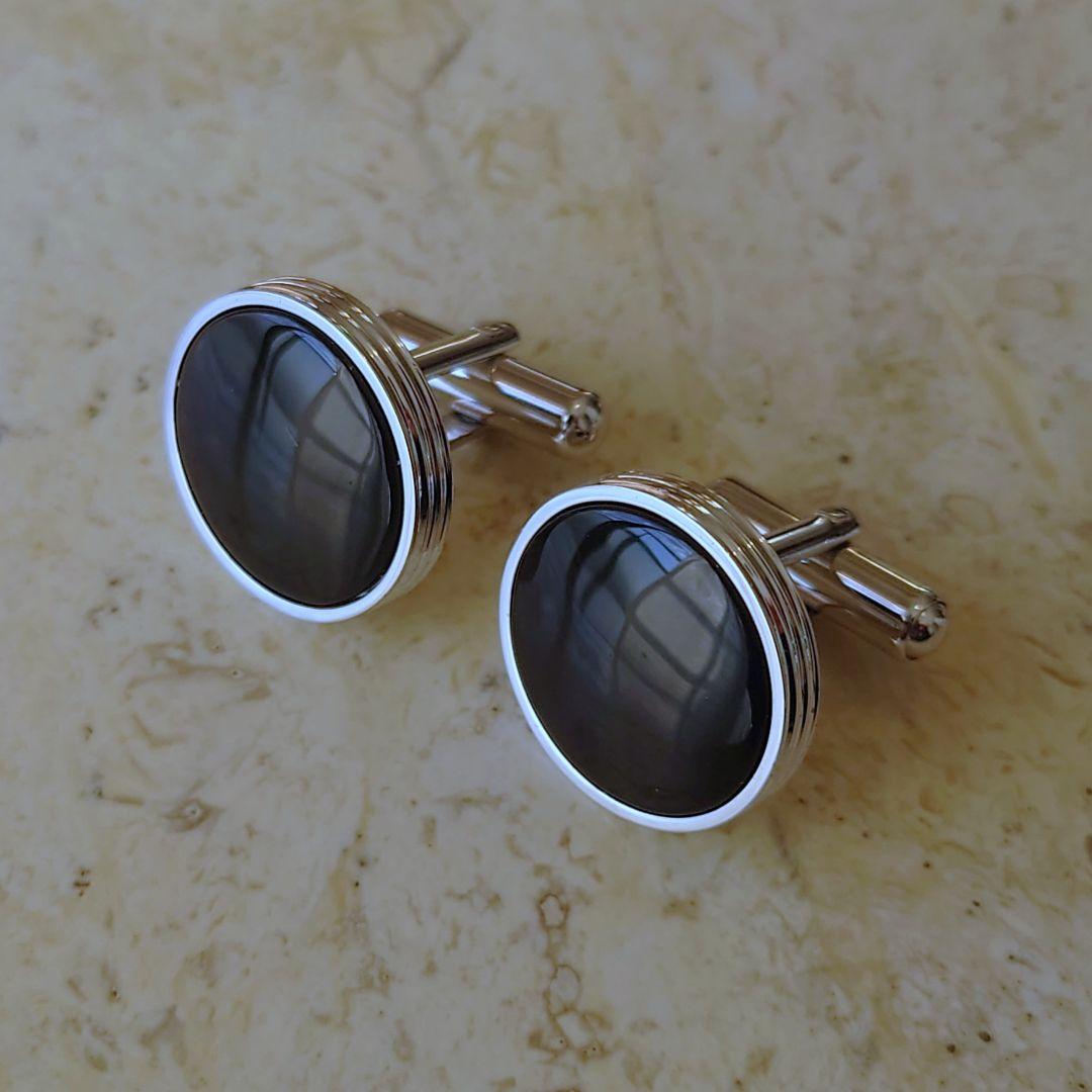 BARNEYS NEW YORK カフス スタッドボタン セット ブラック