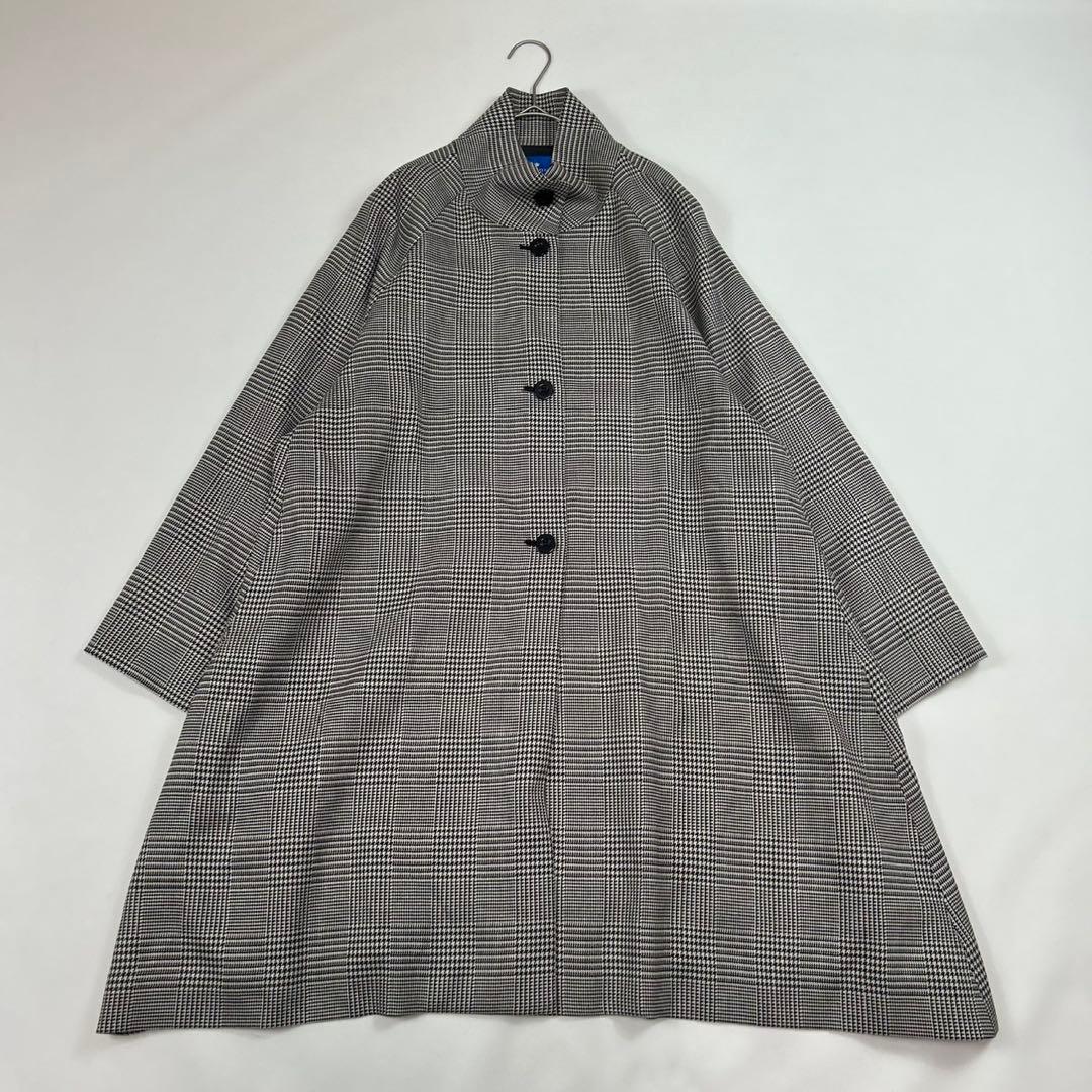 P384 美品 M ラジョコンダ ロングコート ブラック グレー レディース