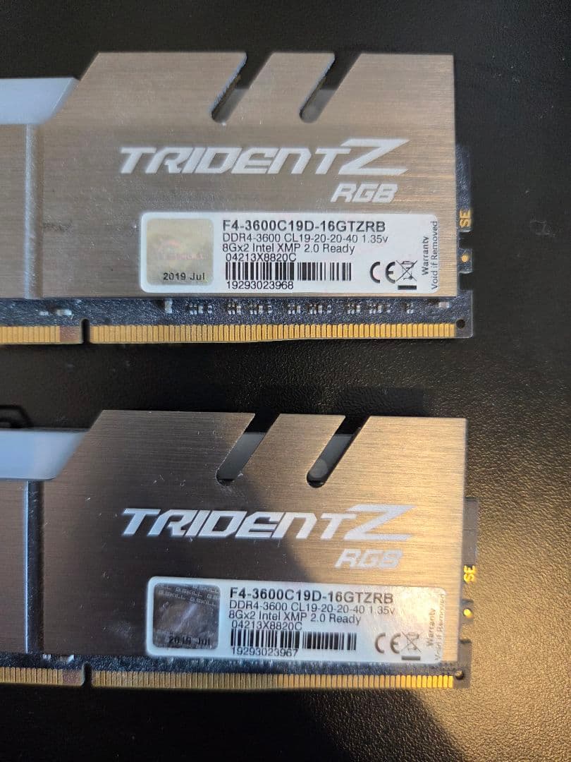 G.SKILL TRIDENTZ RGB 16GB×2 DDR4-3600MHz