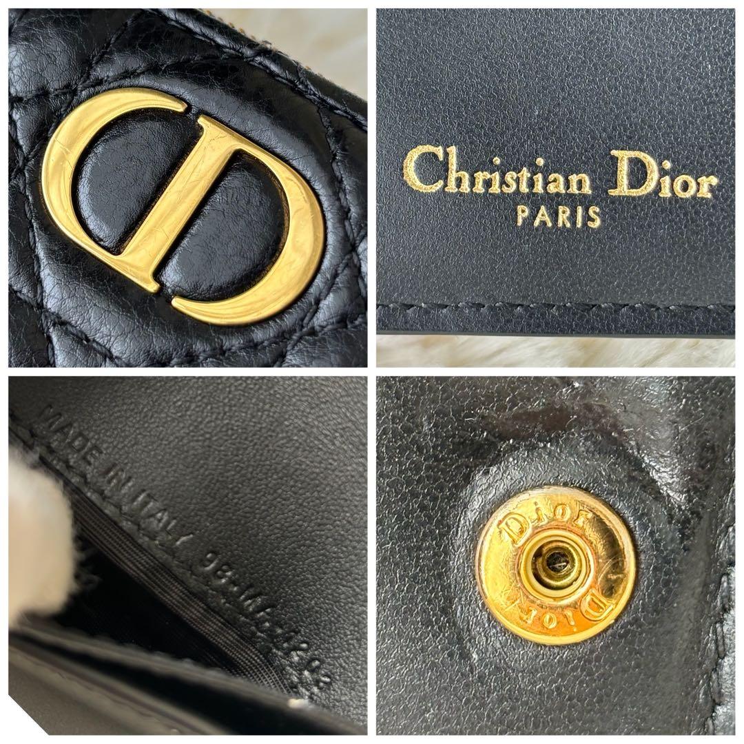 Christian Dior カロ ダリアウォレット 二つ折り財布 黒