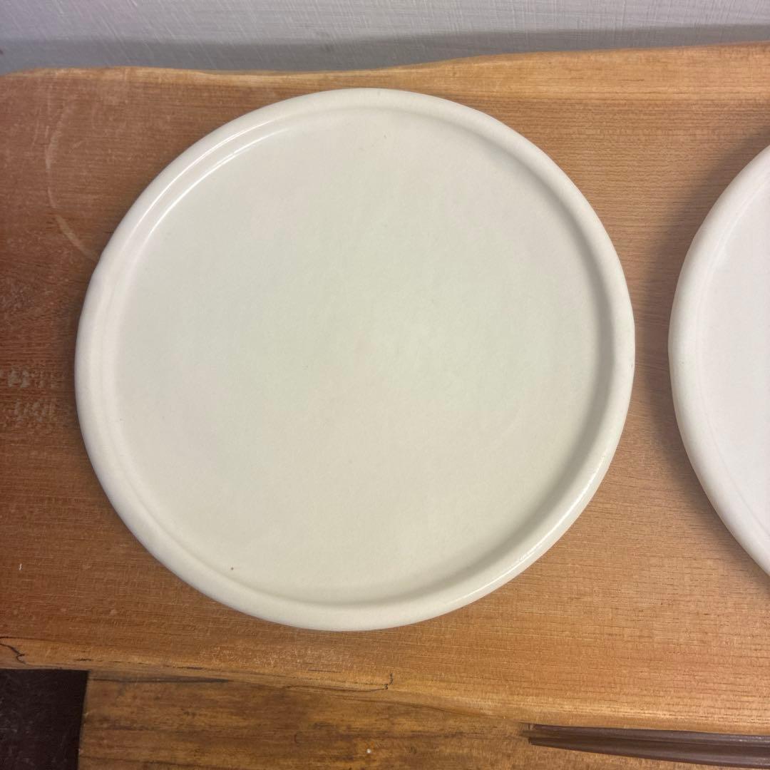 あおい新品　陶器　陶芸作家　プレート皿3枚　412