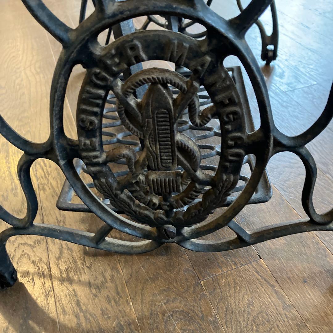 アンティーク SINGER ミシン台 収納・移動可 足踏み式 シンガー ミシン