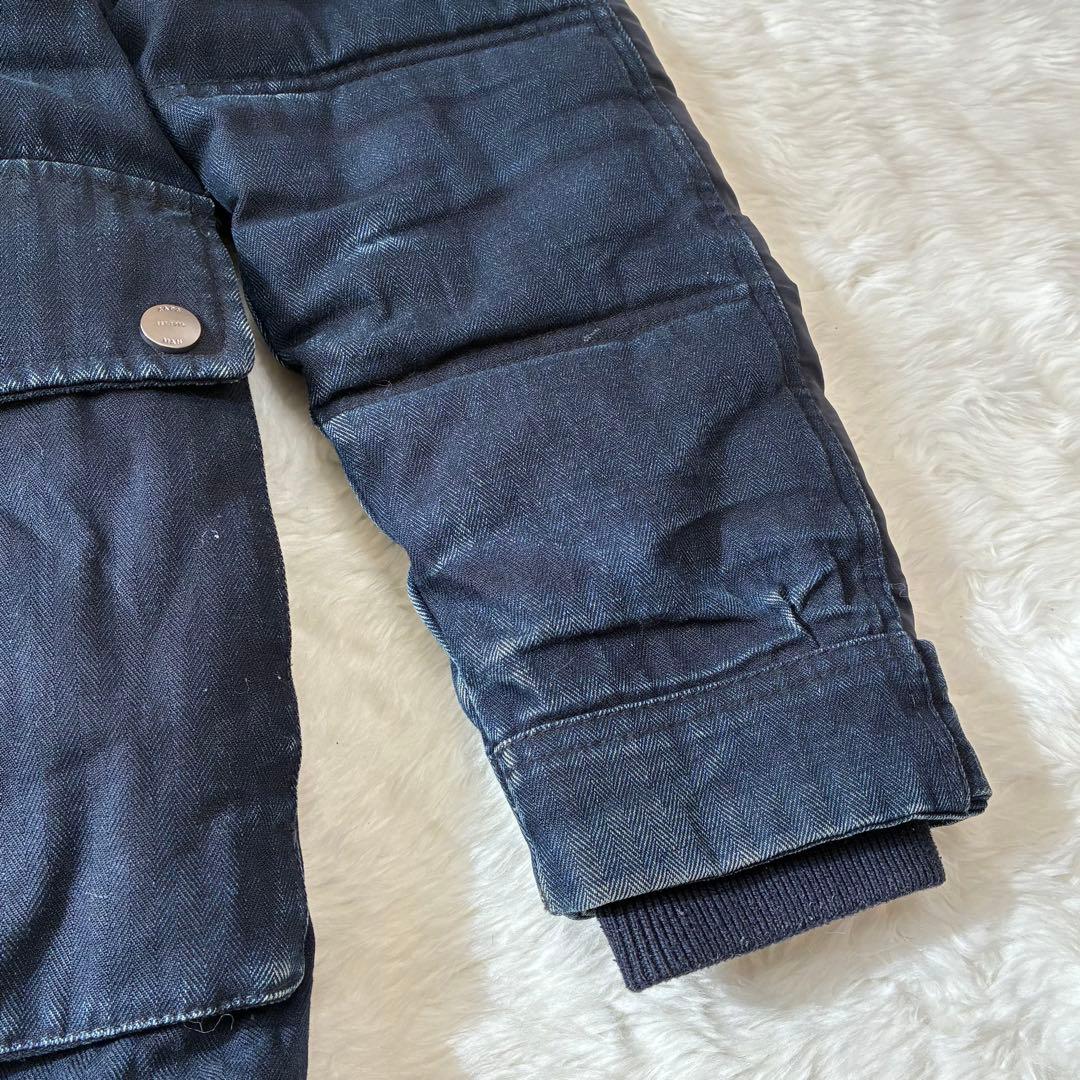 XL✨ZARA MAN DENIM　デニム切替　ミリタリージャケット