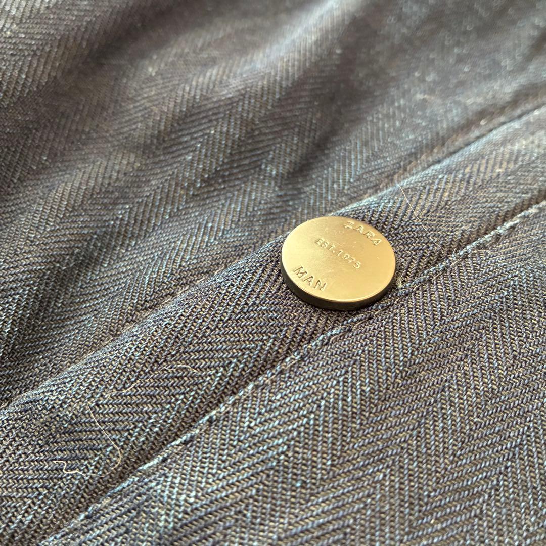 XL✨ZARA MAN DENIM　デニム切替　ミリタリージャケット