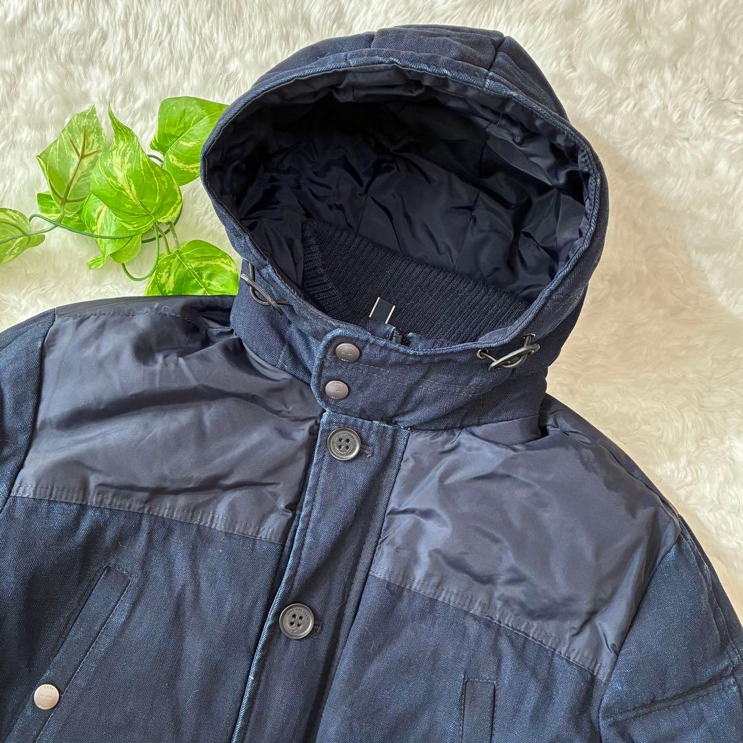 XL✨ZARA MAN DENIM　デニム切替　ミリタリージャケット