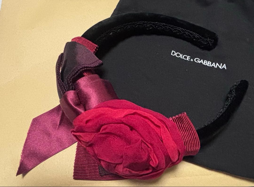 DOLCE &GABBANA 薔薇モチーフ カチューシャ