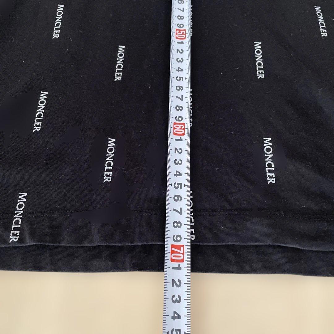 メンズ MONCLER ロゴプリント 半袖 Tシャツ 黒 トルコ製 Mサイズ
