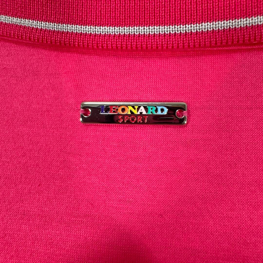 レオナールスポーツ e1 長袖ポロシャツ ラインストーン さくらんぼ刺繍 タグ付
