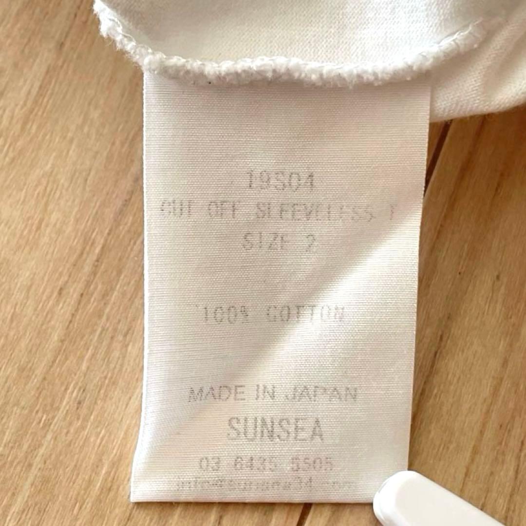 SUNSEA サンシー　Cut Off Sleeveless T/Size 2