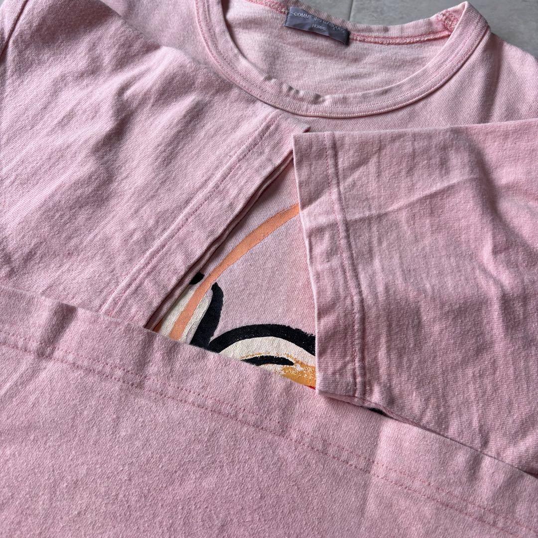 【激レア】コムデギャルソンオム 田中オム フラワーペイント Tシャツ 03ss