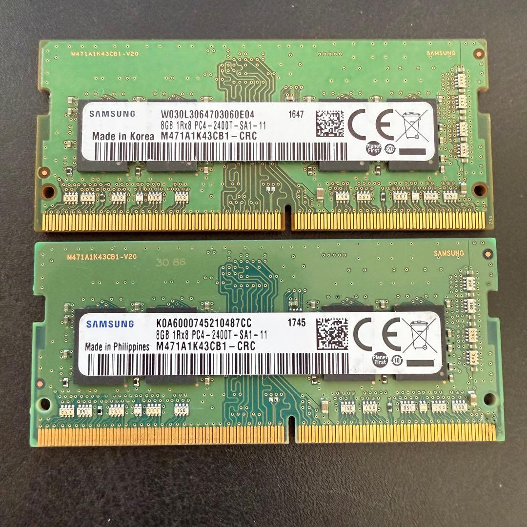 星*海様 Samsung 8GB 1Rx8 DDR4 メモリ PC4-2400T
