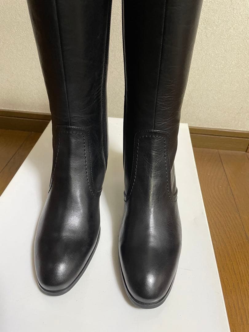 carri fours (REGAL) 本革 ロングブーツ黒24㎝
