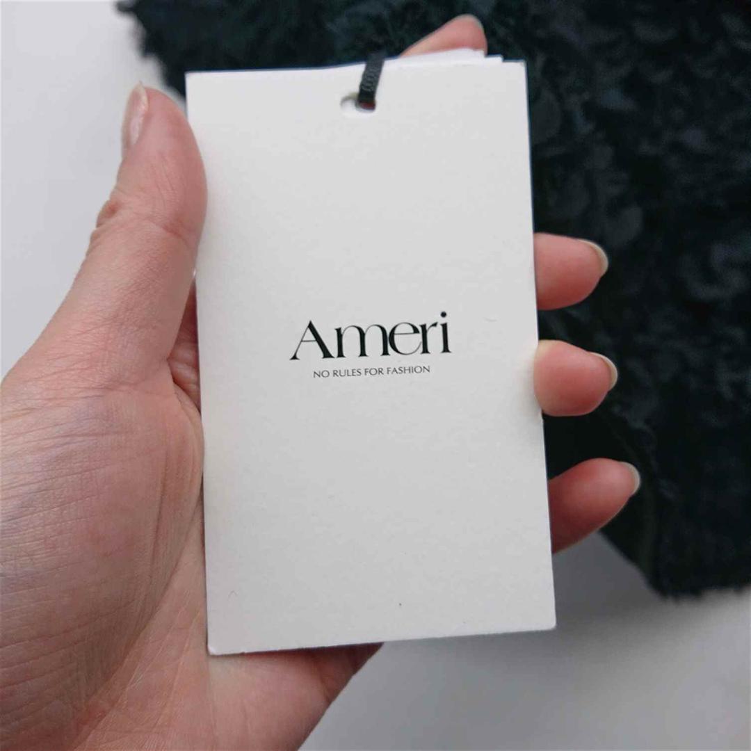 ★Ameri 022520450230 フリンジカーディガン ブラック系