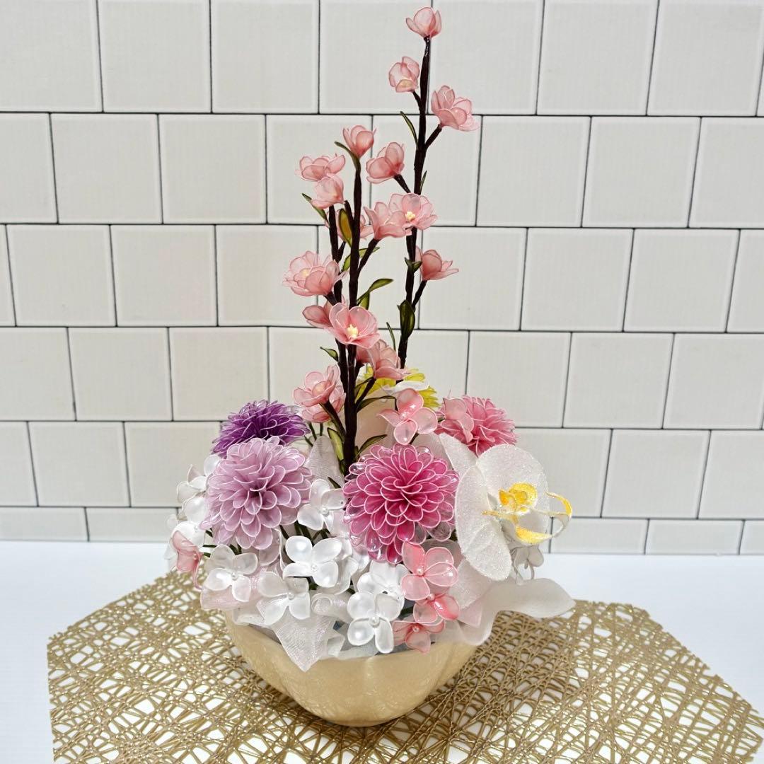 アメリカンフラワー（桜、胡蝶蘭）ディップフラワー