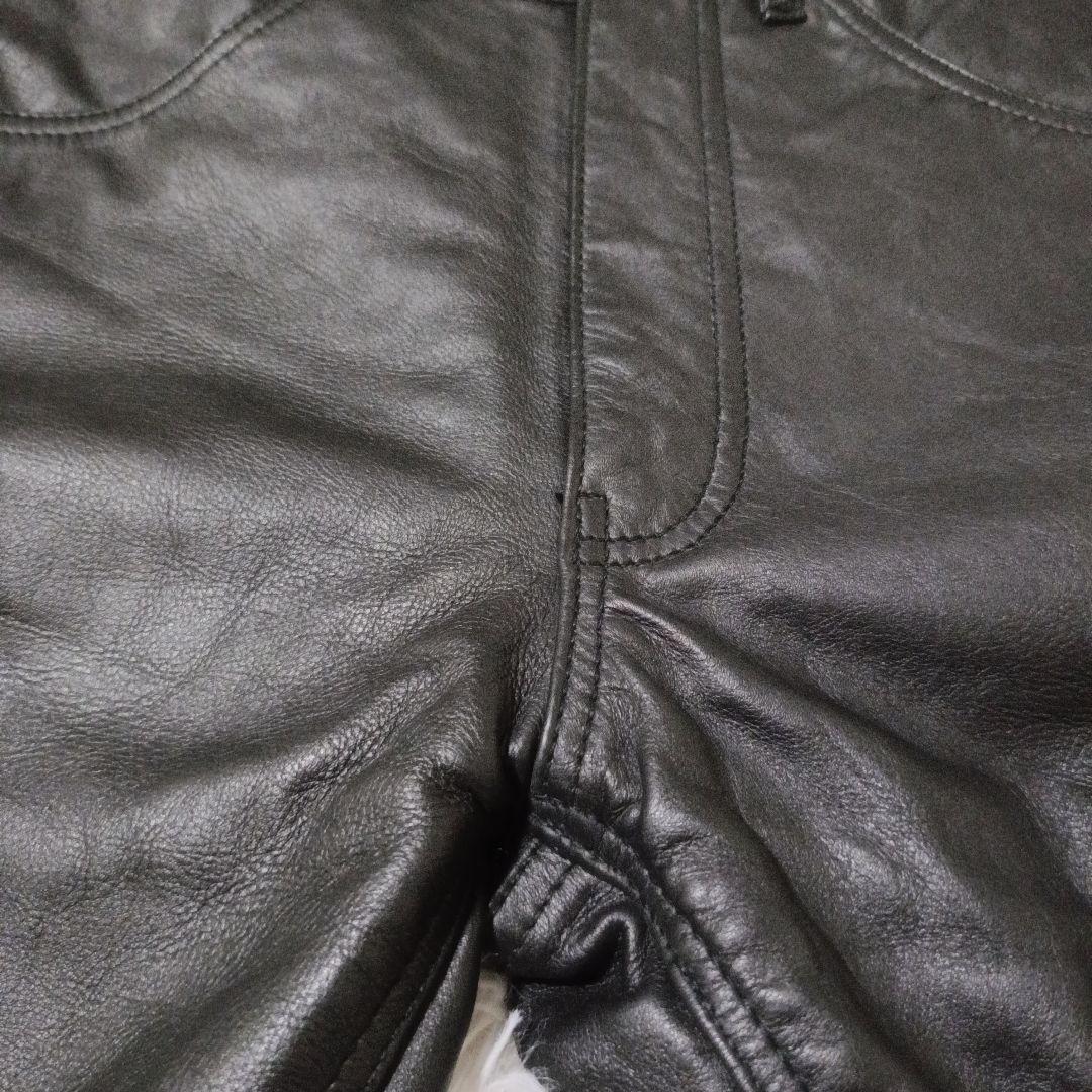 新品タグ付 Dress Hippy 牛革 レザーパンツ 黒 S