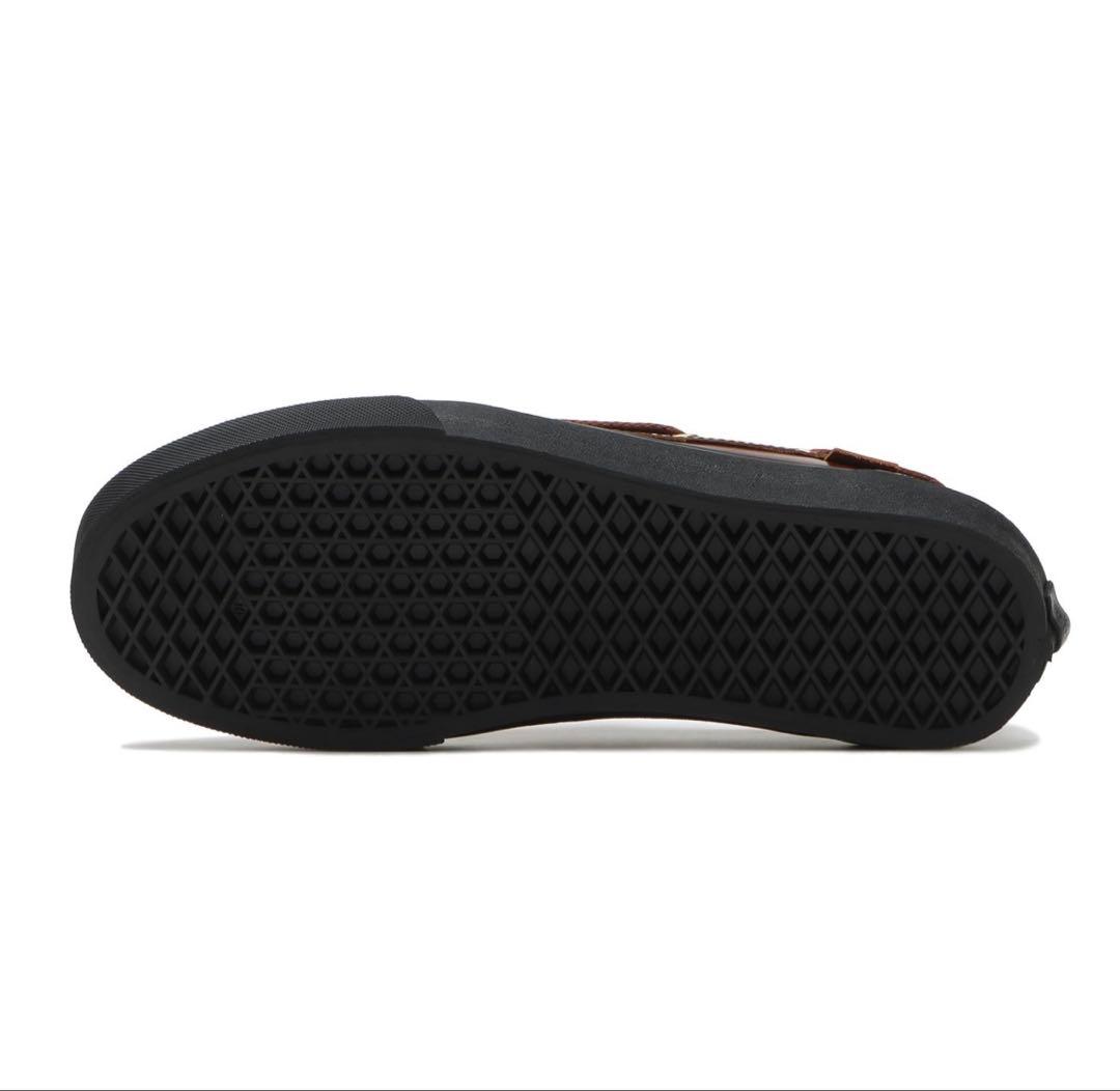 VANS ヴァンズ バンズ 2アイレット BROWN/BLACK リアルレザー