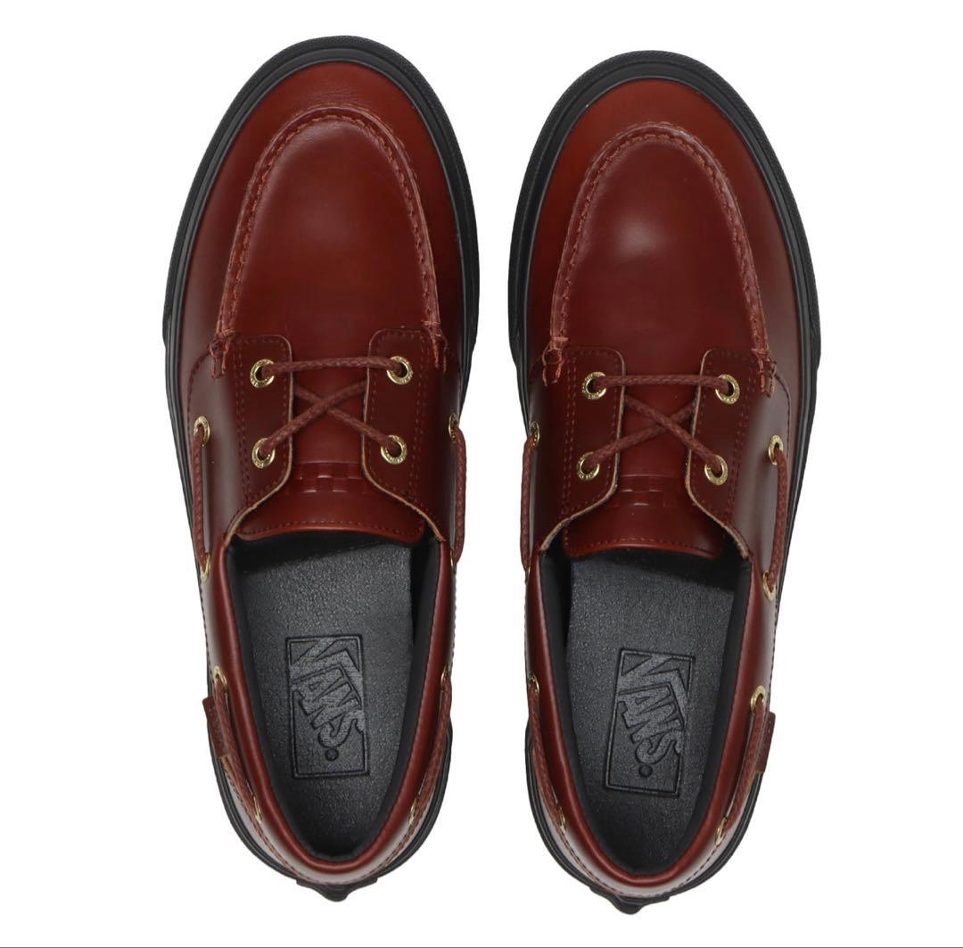 VANS ヴァンズ バンズ 2アイレット BROWN/BLACK リアルレザー