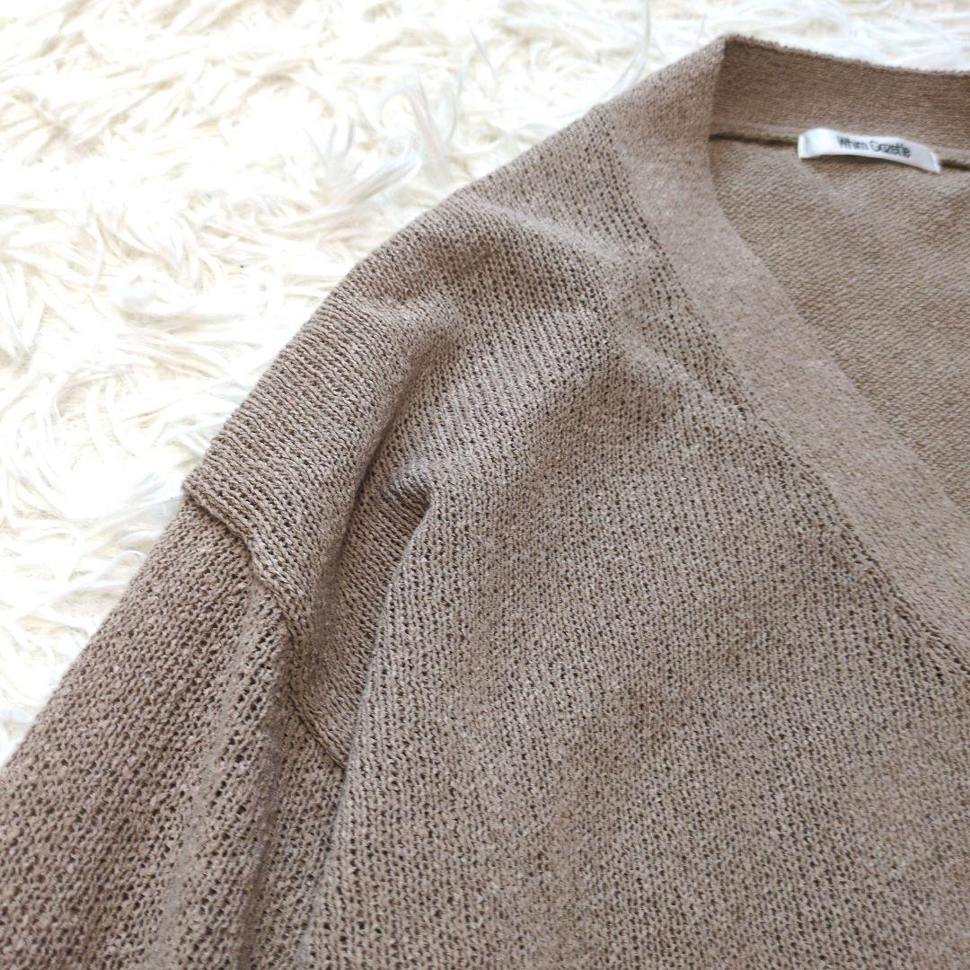 25SS タグ付き　Whim Gazette ペーパーヤーンカーディガン