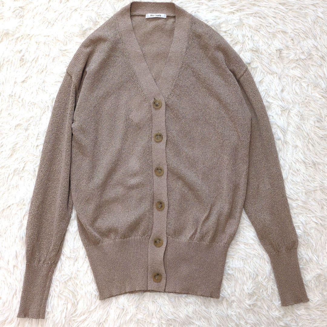 25SS タグ付き　Whim Gazette ペーパーヤーンカーディガン